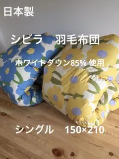 日本製【シビラ】羽毛布団 150×210 モリノ レッド ブルー各1枚 - メルカリ