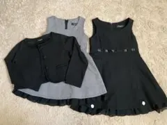 コムサ　ジャケット&ワンピース2枚の3点セット　100〜110㎝