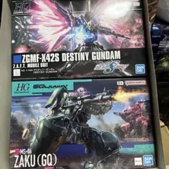 ガンプラセット　HGデスティニー&ザクGQ