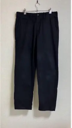 UNIQLOレギュラーフィットチノパンブラックウエスト79裾上げ済み股下73 3