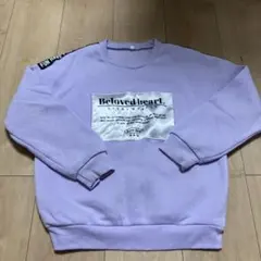 西松屋　ラベンダー　裏起毛　トレーナー　140