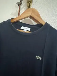 LACOSTE ネイビー ラコステ　ワニ　刺繍　紺色　Tシャツ クルーネック