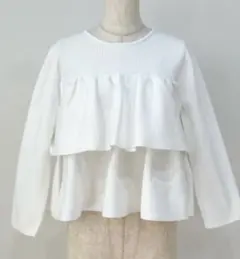 BASEMENTonline クロップドフレアニット