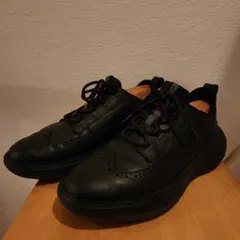 ✨定4.2万✨コールハーン ゼログランドWFA牛革本革レザースニーカー黒ブラック