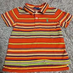RALPH LAUREN ポロシャツ オレンジボーダー 春夏80cmマルチカラー