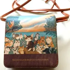 WAGHFIELD ダヤン 二つ折ポシェット財布、「世界子猫会議」柄のサムネイル