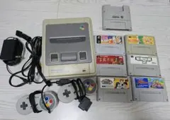 スーパーファミコン本体＋ソフト6本＋スーパーゲームボーイ　付属品付きのサムネイル