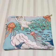 ふわふわガーゼハンカチ⭐️ユキエモン☆マリンゲーム 大判サイズ