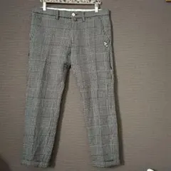パーリーゲイツ　2way　お洒落　ウールパンツ　チェック柄　ゴルフパンツ