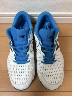 New Balance テニスシューズ カーペットコート用ホワイト ブルーのサムネイル