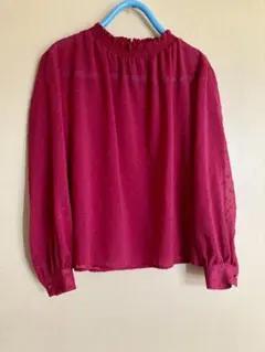 美品　ドット柄 長袖ブラウス　ロペピクニック