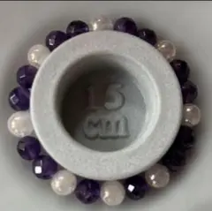 【癒し】天然石 パワーストーン ローズオーラクォーツ アメジスト64面カット