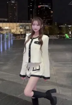 Kerry バイカラーツイードセットアップ