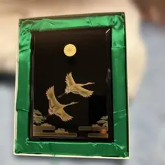 最終価格]彫漆 漆芸 二羽鶴 大門玉山作 額 - メルカリ