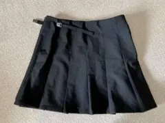 ZARA 黒 プリーツミニスカート ベルト付き M