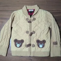 ゆ*み様 miki HOUSE ベージュ クマ刺繍 アウター 110