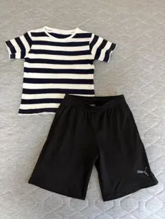 PUMA ハーフパンツ ボーダーTシャツ イオン／トップバリュ　セット