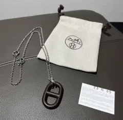 HERMES ルーペ ネックレス HERMES ラニエール 黒 エルメス 虫眼鏡