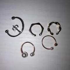 イヤーカフ ピアス　5点セット シンプルデザイン