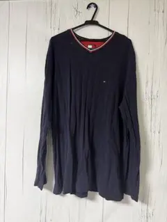 TOMMY HILFIGER 90年代 ネイビー Vネックセーター