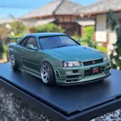 フジミ R34　BNスポーツエアロ　フェンダー叩き出し　制作途中　ジャンク フジミ R34 BNスポーツエアロ フェンダー叩き出し 制作途中 ジャンク