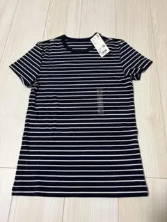 新品タグ付きユニクロソフトリブボーダークルーT M