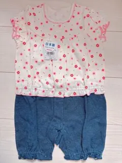 【大特価セール】ミキハウス花柄ロンパース サイズ80