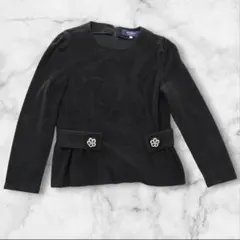 美品✨ エムズグレイシー ノーカラー ジャケット リボン ジップ - メルカリ
