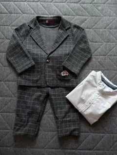 グレー チェック柄 セレモニースーツ セット