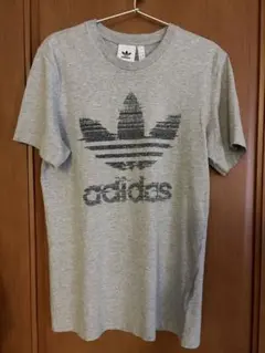 adidas アディダス トレフォイルロゴ 半袖Tシャツ グレー　Lサイズ
