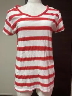 cat's TSUMORI CHISATO ボーダーTシャツ 猫ワッペンのサムネイル