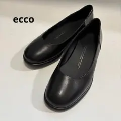 新品未使用✴︎ecco パンプス レザー 37 黒 革靴 レディース 23.5cm