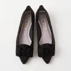 Diana ブラック フラットシューズ 21.5cm