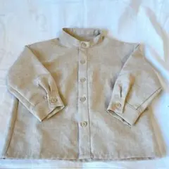 kids 長袖ノーカラーシャツ　100cm