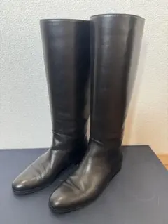 黒レザー　ハイブーツ　ロングブーツ　ブーツ　セルジオロッシ　箱あり