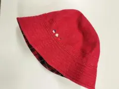 【美品】 ファミリア 赤 ベビー　帽子 49　くま　匿名配送