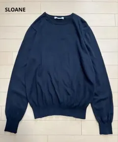 SLOANE スローン　14Gコットン天竺クルーネックニット　ブラック