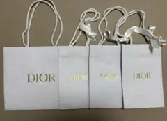 Dior ショップ袋 4枚セット ホワイト 中3つにはリボン付き
