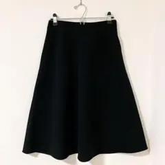 【デプレ】トゥモローランド フレアスカート 黒 34 日本製 サイドジップのサムネイル