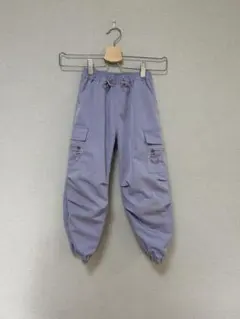 【即購入OK】ハートチャーム付き カーゴパンツ パープル