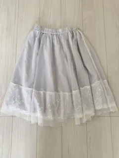 レースチュールスカート　ペチコート無し