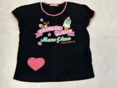 希少　Mezzo Piano 半袖Tシャツ ブラック ストロベリーアイス　ベリエのサムネイル