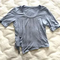 XEXYMIX ゼクシィミックス ライトブルー　アシメ　半袖 Tシャツ M