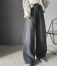 【mily bilet】ヴィンテージライクカーブデニム