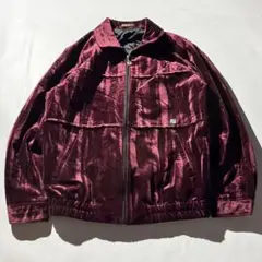 00s Velours zipup blouson jacket y2k