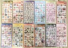 正規品　ボンボンドロップシール　和柄　12枚セット　日本　第一弾　コンプリート