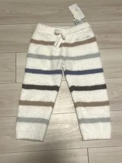 ジェラートピケ　ストライプパンツ もこもこ