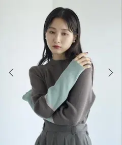 レプシィム　12ゲージ袖配色プルオーバー2