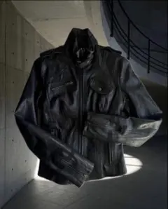 00s archive leather jacket dark wear平成