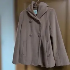 earth ピンクベージュショートコート